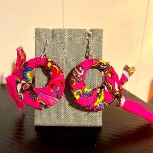 Vibrant bandanna earrings